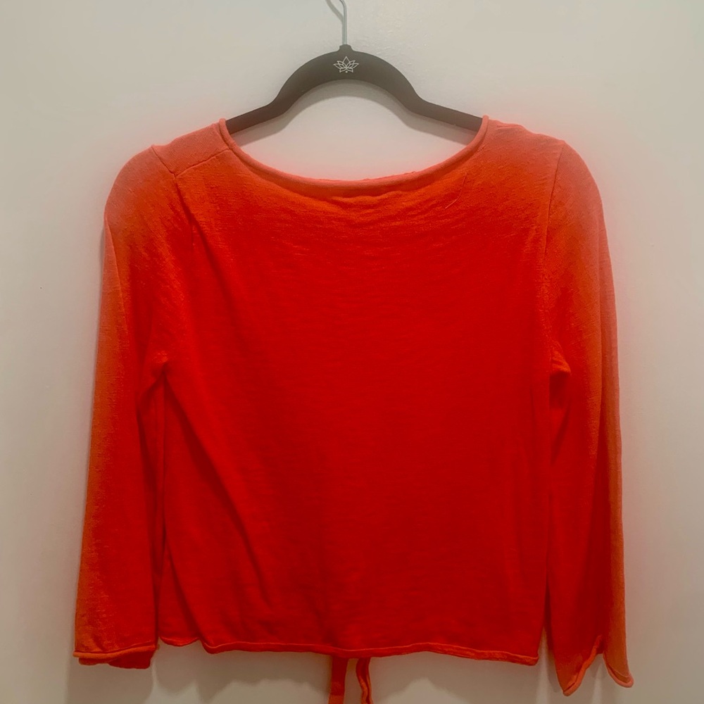 J. Crew Coral Tie-Front Top - Picture 4 of 4